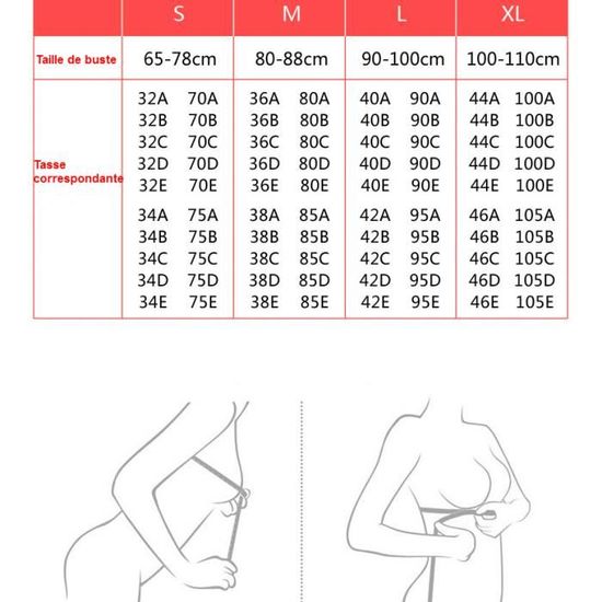equivalence soutien gorge 100a
