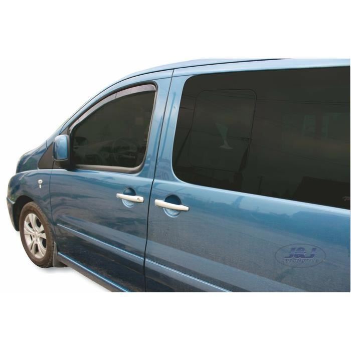 J&J AUTOMOTIVE | GP Deflecteurs D'Air Déflecteurs De Fenêtre Latérale Compatible Avec Golf 4 3P. Berlina 1997-2004, Ensemble 2 Pièces, Aérodynamique, Noir, Fumé, Fixation Par Clips