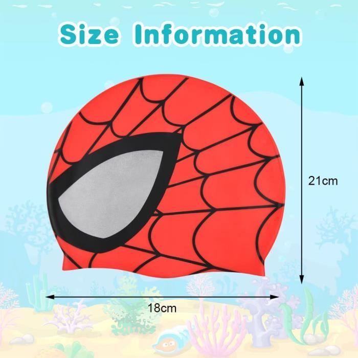 Bonnet De Bain Enfants 6-14 Ans – Silicone Non Toxique, Imperméable, Antidérapant Intérieur – Dégradé De Couleurs Vives