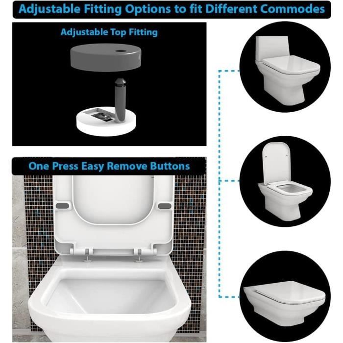 Lunette store toilette carré