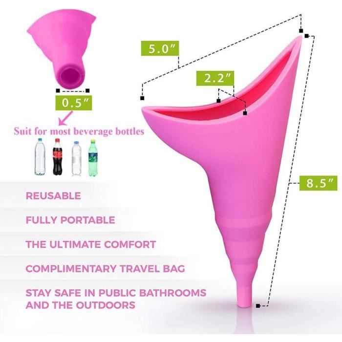 Pisse Debout Suisse pour femme rose lavable et réutilisable