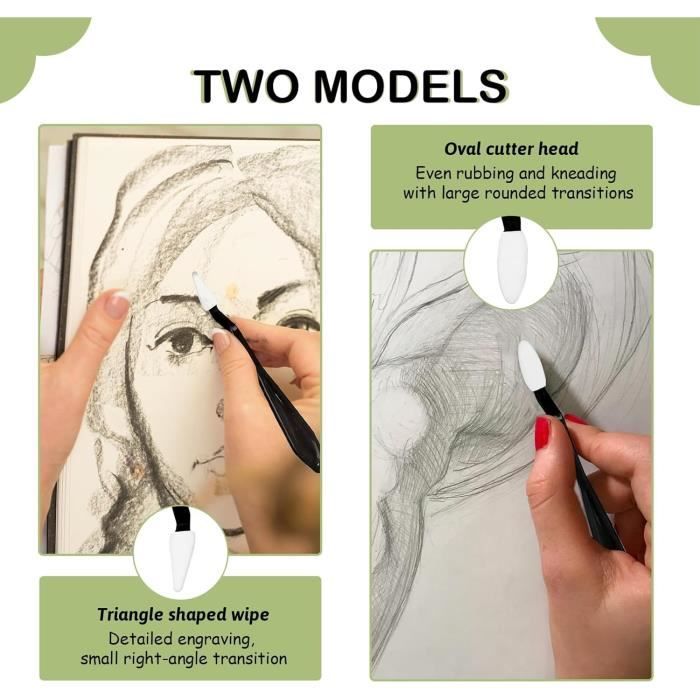 6 PCS GOMMES Pour Crayons Croquis Peinture Dessin Croquis Pétri Art EUR