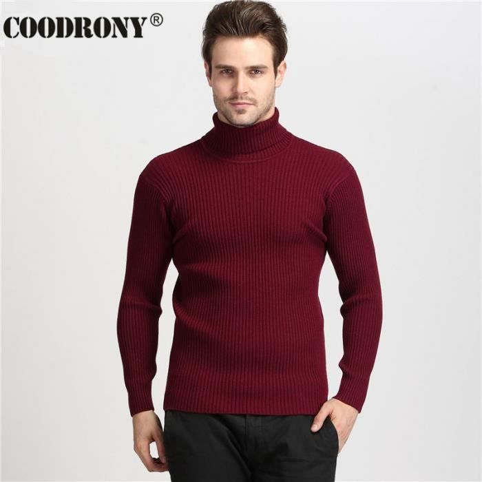 Col roulé rouge homme deals