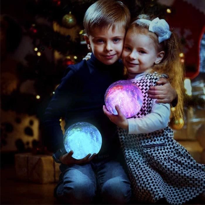 Lampe de nuit pour enfants - Lampe sphérique en forme de galaxie - 15 cm de  diamètre - 16