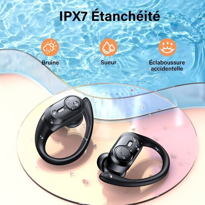 Casque Bluetooth TECKNET - 70h Autonomie, 6 Modes EQ - Over-Ear Pliable