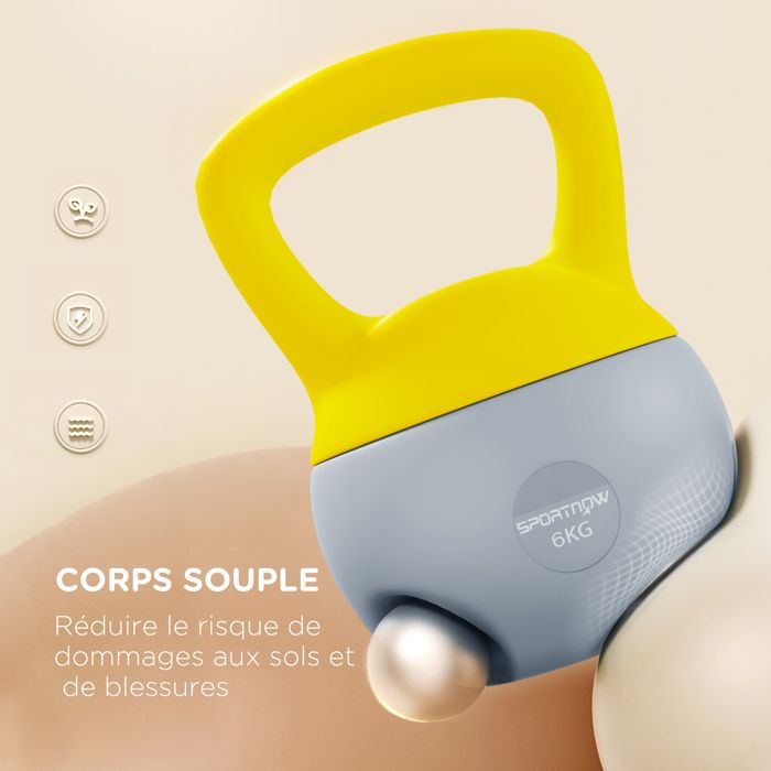 Poignée Kettlebell Réglable Avec Base - Accessoire Fitness Pour Haltères - Exercices Complets à Domicile Ou En Salle