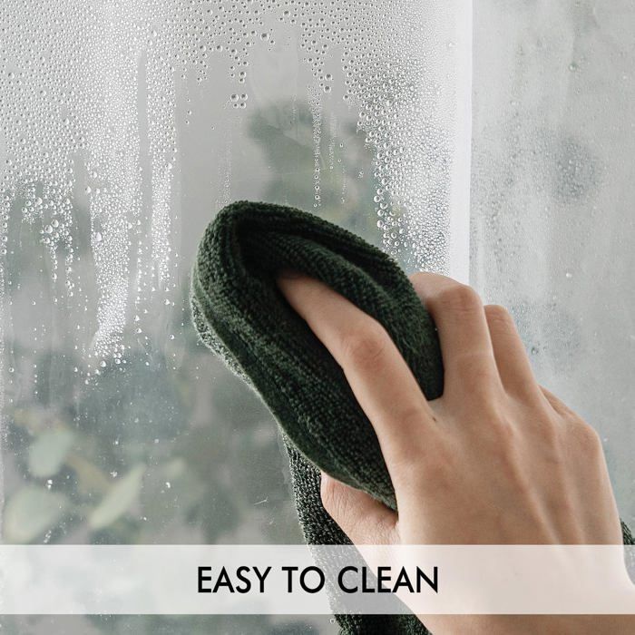 Rideau de Douche Anti Moisissure 180 x 200 cm Semi Transparent EVA