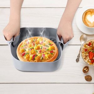 Poêle Gril Remplacement Pour Friteuse À Air Carrée Mise À Niveau 24 X 23 Cm Plaque Gril Pour Friteuse À Air Pièces Support Plateau Plaque À Légumes Pour Friteuse À Air