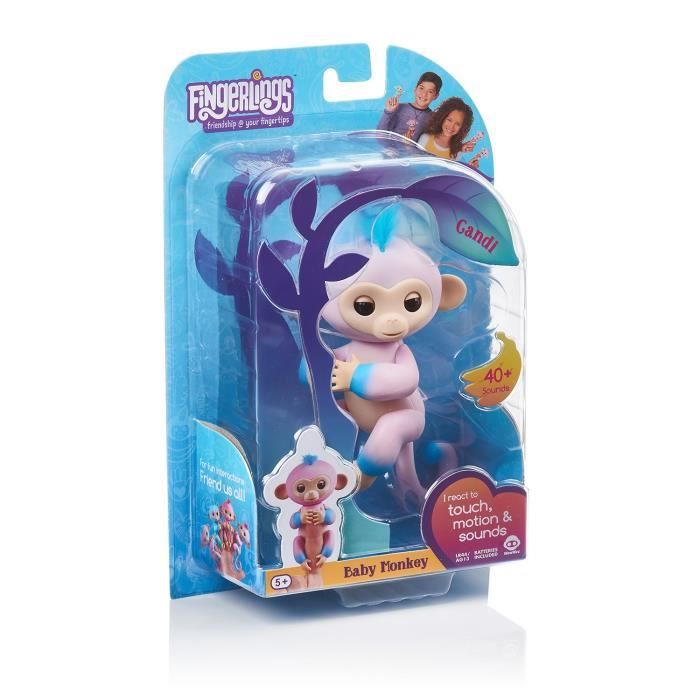 Neuf Fingerlings Interactif Bébé Singe Bleu Sarcelle Ava