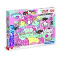 Puzzle - CLEMENTONI - Hello Kitty - 104 pièces - Finition holographique-0
