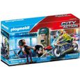 PLAYMOBIL - 70572 - City Action - Policier avec moto et voleur - Bleu - A partir de 4 ans - Mixte-0