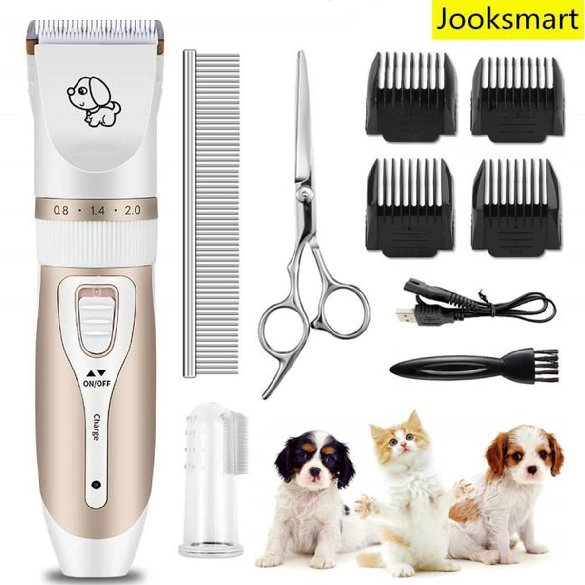 Jooksmart Tondeuse Chien Poil Long Epais Toilettage Professionnel Silencieux Electrique Sans Fil Tondeuse Pour Chat Animaux Pas Cher Cdiscount