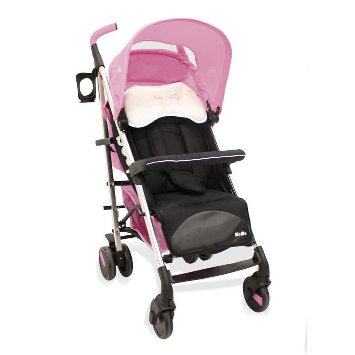 poussette canne pas cher rose