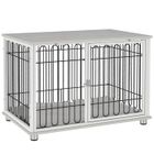 Cage pour chien - PawHut - avec coussin, pieds réglables - fil d'acier - pour chiens moyens jusqu'à 20 kg - 90 x 58 x 62,5 cm -