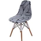 DRMKER Lot de 2 Housse de Chaise Scandinave Salle à Manger Imprimé Revêtement de Chaise pour Cuisine Salon Bouquet Maison Mariage Réunion