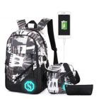SWAREY Sac à dos + trousse + petit sac à bandoulière avec port de charge USB