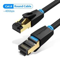CAT.8 Round 2m Bundle1 -Vention Cat8 Ethernet Câble SSTP 40Gbps Super Vitesse Chat 8-7 RJ45 Réseau Lan Cordon De Raccordement pour M