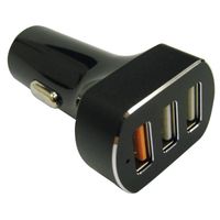 M500 Chargeur AC 12 / 24 V 3 USB - 4,4 A - Circuit de contrôle de charge "Smart IC"