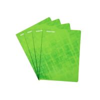 Mintra lot de 4 Cahiers agrafés en Couverture Carton 17x22 cm seyes vert 48 pages