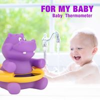 Thermomètre de bain pour bébé - ZJCHAO - Affichage LED - Hippo violet flottant