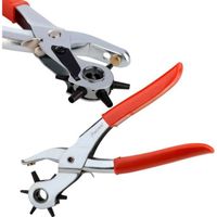 Pince à Percer Le Cuir 4mm - 2 Et 4 Dents, Acier Inox, Pour Ceintures, Sacs, Bracelets - Longueur 140mm
