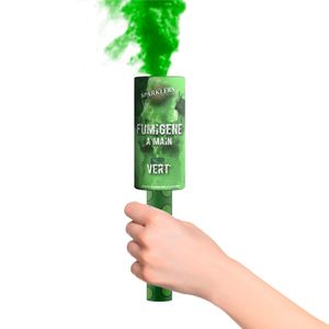 MACHINE À FUMÉE Fumigène Torche a Main 45 secondes couleur Vert - Déclenchement à Mèche, durée 45 sec,