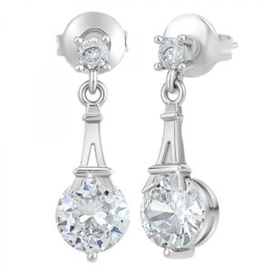 Lot De 2 Paires De Boucles D'Oreilles Tour Eiffel - Métal Bronze, Dormeuses - NEUF Avec Étiquettes