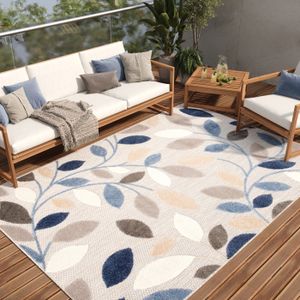 TAPIS TAPISO Patio Tapis Intérieur Extérieur Crème Beige