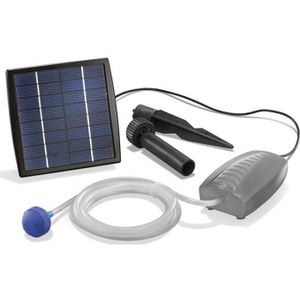 Pompe à Air Solaire Andoer Pour Bassin - Aérateur 2W Avec Batterie, 2 Pierres à Air | Pour Étang, Aquarium Extérieur