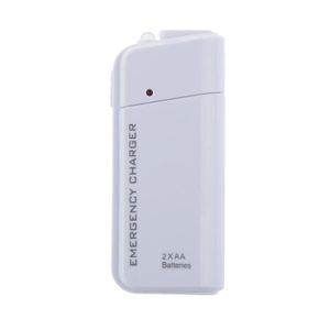 Batterie téléphone Urgence Blanc Chargeur De Batterie 2aa Portable Un