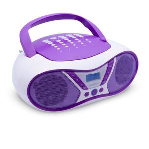 RADIO CD CASSETTE Lecteur CD Pop Purple avec radio FM et port USB
