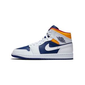 Jordan 1 2025 bleu jaune marron
