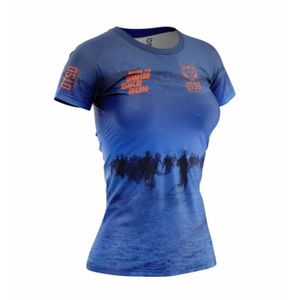TENUE DE RUNNING T-shirt technique femme OTSO Swim Bike Run - bleu - S - Running - ultra-respirant et léger
