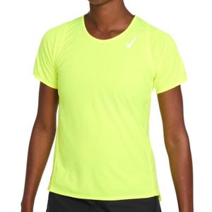 T-SHIRT MAILLOT DE SPORT T-shirt de running Femme Nike Race - Jaune fluo - 