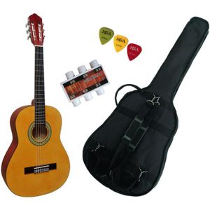 Foxom Guitare Enfant 23 Pouce Enfant Guitare en Bois avec 6 Cordes Instrument de Musique Jouet pour Enfant Gar/çon Fille 3 Ans+ Rouge