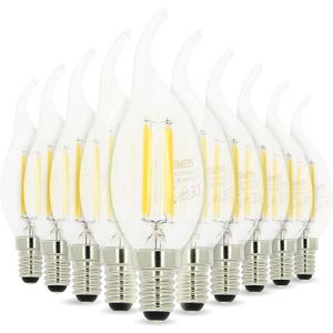 AMPOULE - LED Arum Lot de 10 Ampoules Filament LED E14 Flamme C35 4W Equi 40W Blanc Chaud13