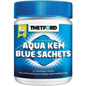 ENTRETIEN WC CHIMIQUE Aqua kem bleu - 15 sachets