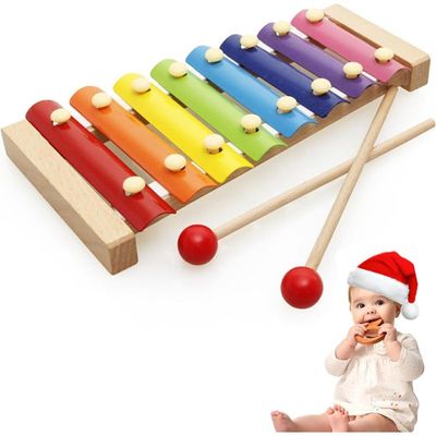 Xylophone Coloré Notes Précises Xylophone En Bois Pour Bébé Avec 2 Maillets - Instrument De Musique Enfant, Notes Colorées, Jouet éducatif Musical