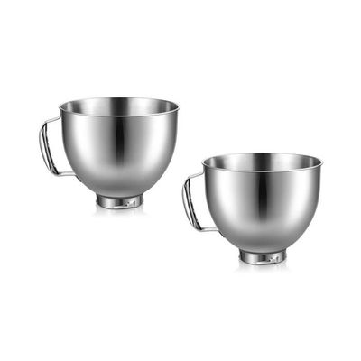 Bol Mélangeur Acier Inoxydable 4,5-5 L Pour KitchenAid - Compatible KSM150, KSM100… - Avec Poignée Et Lavable Lave-vaisselle