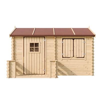 AXI Maison Enfant Beach Lodge XL en Blanc avec Toboggan en Bleu - Maison de Jeux en