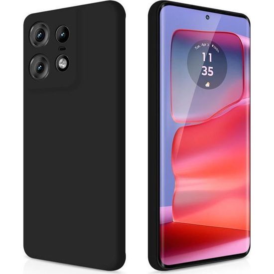 Coque De Protection Pour Motorola Moto Edge 50 Neo - Housse Noire Avec Protection Objectif