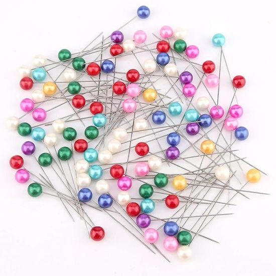 AIEX100 Pièces Épingles à Coudre 4cm, Tête De Boule en Plastique, Épingles à Piquer Droites pour La Décoration De Bijoux De Couturière l'Artisanat d'art Et Les Projets De Couture (Bleu AIEX100 Pièces Épingles à Coudre 4cm, Tête De Boule en Plastique, Épingles à Piquer Droites pour La Décoration De Bijoux De Couturière l'Artisanat d'art Et Les Projets De Couture (Bleu