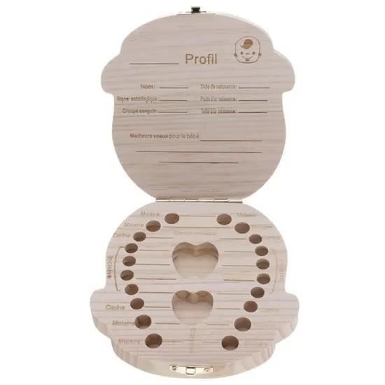 gar/çon image en fran/çais Bo/îte des Dents Organisateur pour B/éb/é Dents de Lait Bo/îte de Rangement Cadeaux 3-6 ANS pour Enfant