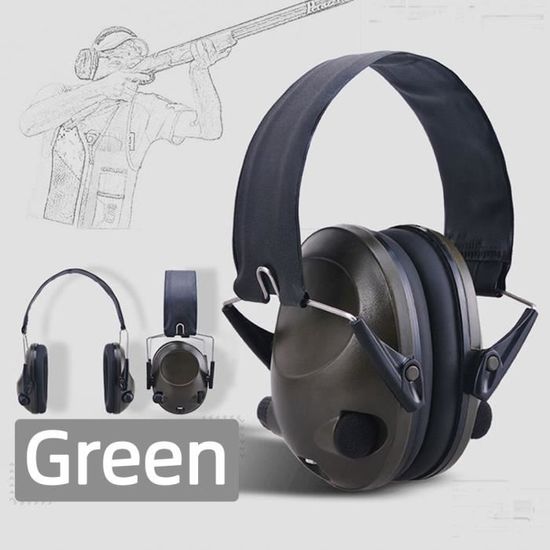 Casque d'écoute Pickup tactique Airsoft avec réduction de bruit -NOIR