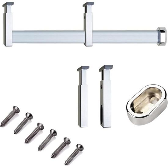 Cintre de tringle d'armoire, supports de tube d'armoire en métal ronds