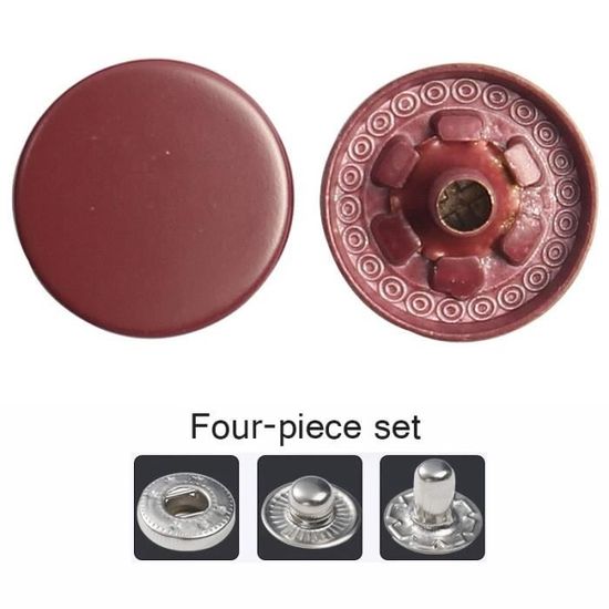 90 Sets Boutons Pression Métal 15 Mm - 6 Couleurs | Pour Cuir, Vêtements, Sacs