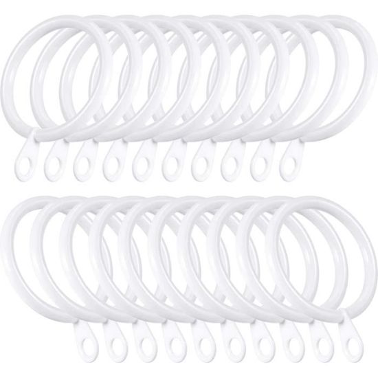 Anneaux carrés pour tringle en acier - : Tringles à rideaux, kits de tringles et rideaux