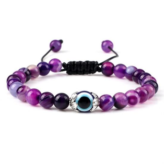 Bracelet Mauvais œil Perles Bleues - Protection Et Chance - Bijou élégant Pour Femmes Et Hommes - Cadeau Symbolique - 4