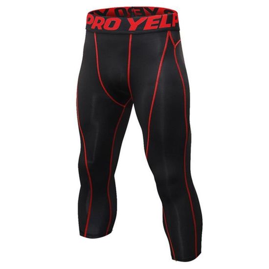Pantalon De Compression Homme 3/4 - Leggings Sport Respirants - 3 Pièces - Séchage Rapide - Idéal Running, Basket, Fitness - 4