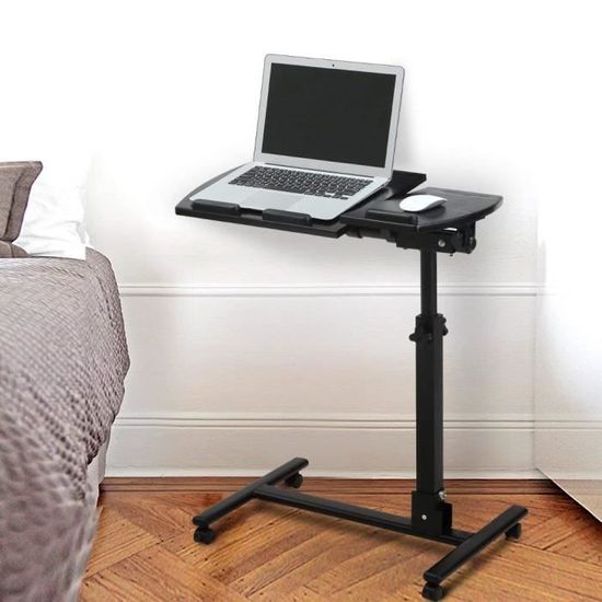 Table de lit à roulettes support de ordinateur inclinable hauteur
